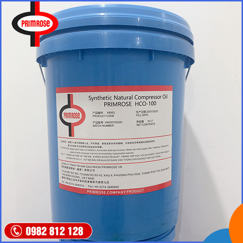 Dầu Máy Nén Khí Thiên Nhiên Tổng Hợp PRIMROSE HCO-100